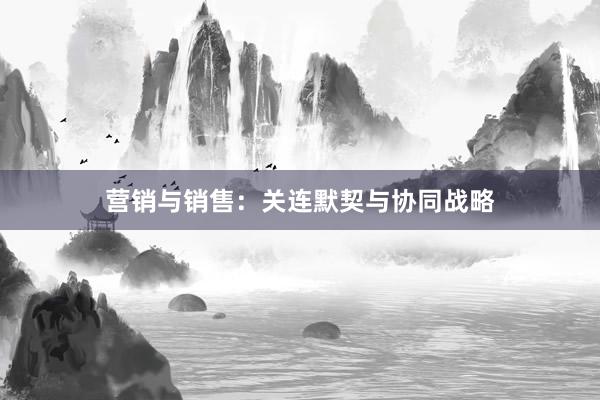 营销与销售：关连默契与协同战略